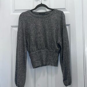 Zara Heather Gray Knit Top